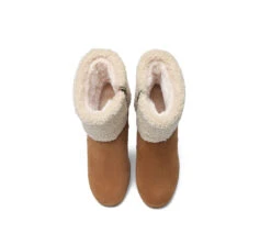 UGG Boots Women Sheepskin Shearling Zipper Wedge Fashion Boots Joanna -Shoe Store fashion boots zipper sheepskin shearling wedge fashion boots women joanna 5