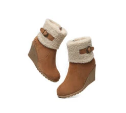 UGG Boots Women Sheepskin Shearling Zipper Wedge Fashion Boots Joanna -Shoe Store fashion boots zipper sheepskin shearling wedge fashion boots women joanna 7