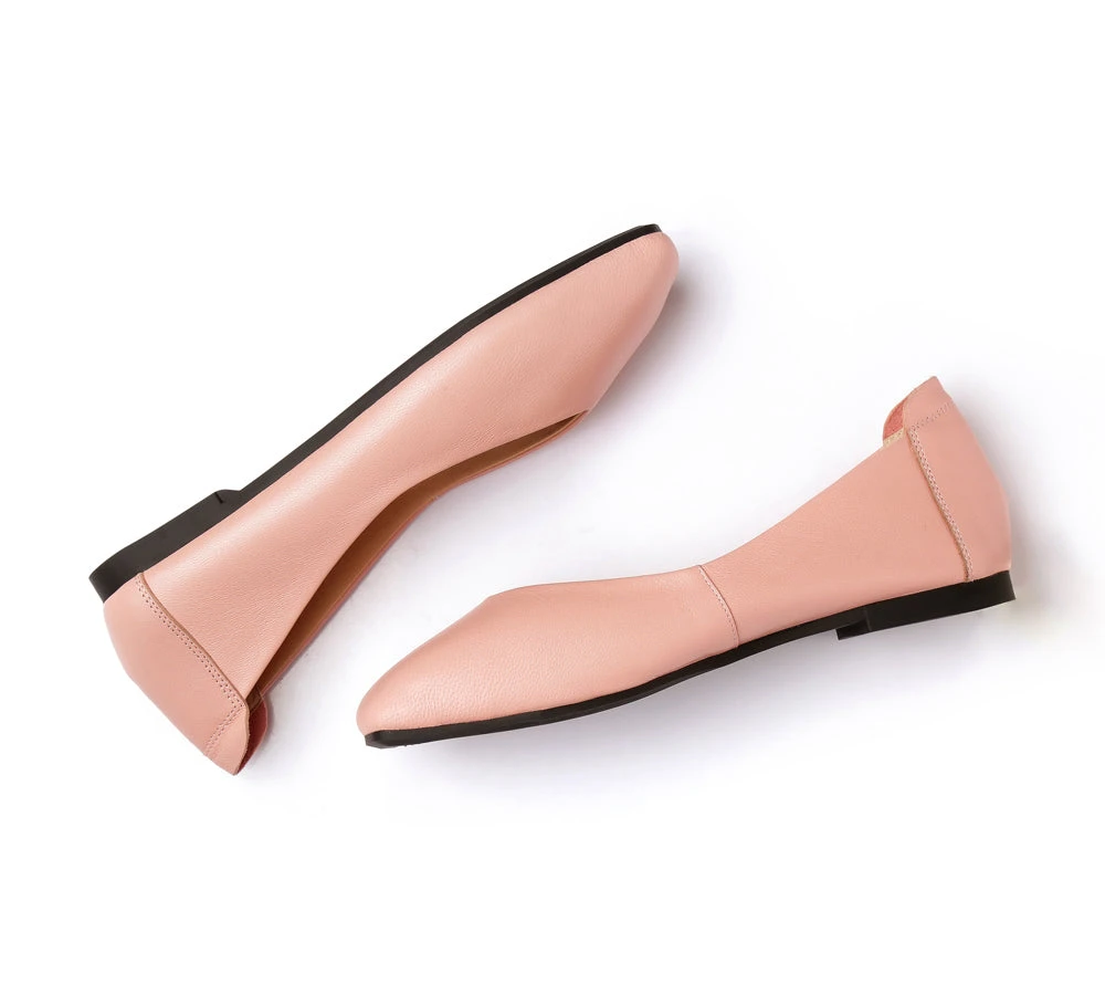 Women Leather Ballet Flats Square Toe Nonslip Linda 17 Women Leather Ballet Flats Square Toe Nonslip Linda - Image 15