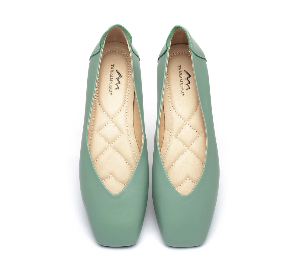 Women Leather Ballet Flats Square Toe Nonslip Linda 7 Women Leather Ballet Flats Square Toe Nonslip Linda - Image 5