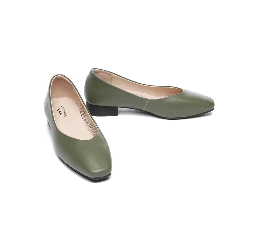 Women Flats Leather Square Toe Ballet Flats 15 Women Flats Leather Square Toe Ballet Flats - Image 13