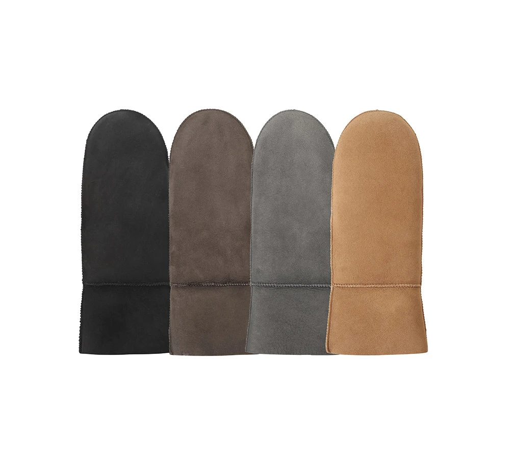 UGG Gloves Fluffy Sheepskin Wool Men Mittens 4 UGG Gloves Fluffy Sheepskin Wool Men Mittens - Image 2