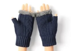 Fingerless Double-layer Ultra Plush Knit Gloves Typing Mittens 40 Fingerless Double-layer Ultra Plush Knit Gloves Typing Mittens -Shoe Store gloves fingerless double layer ultra plush knit gloves 19