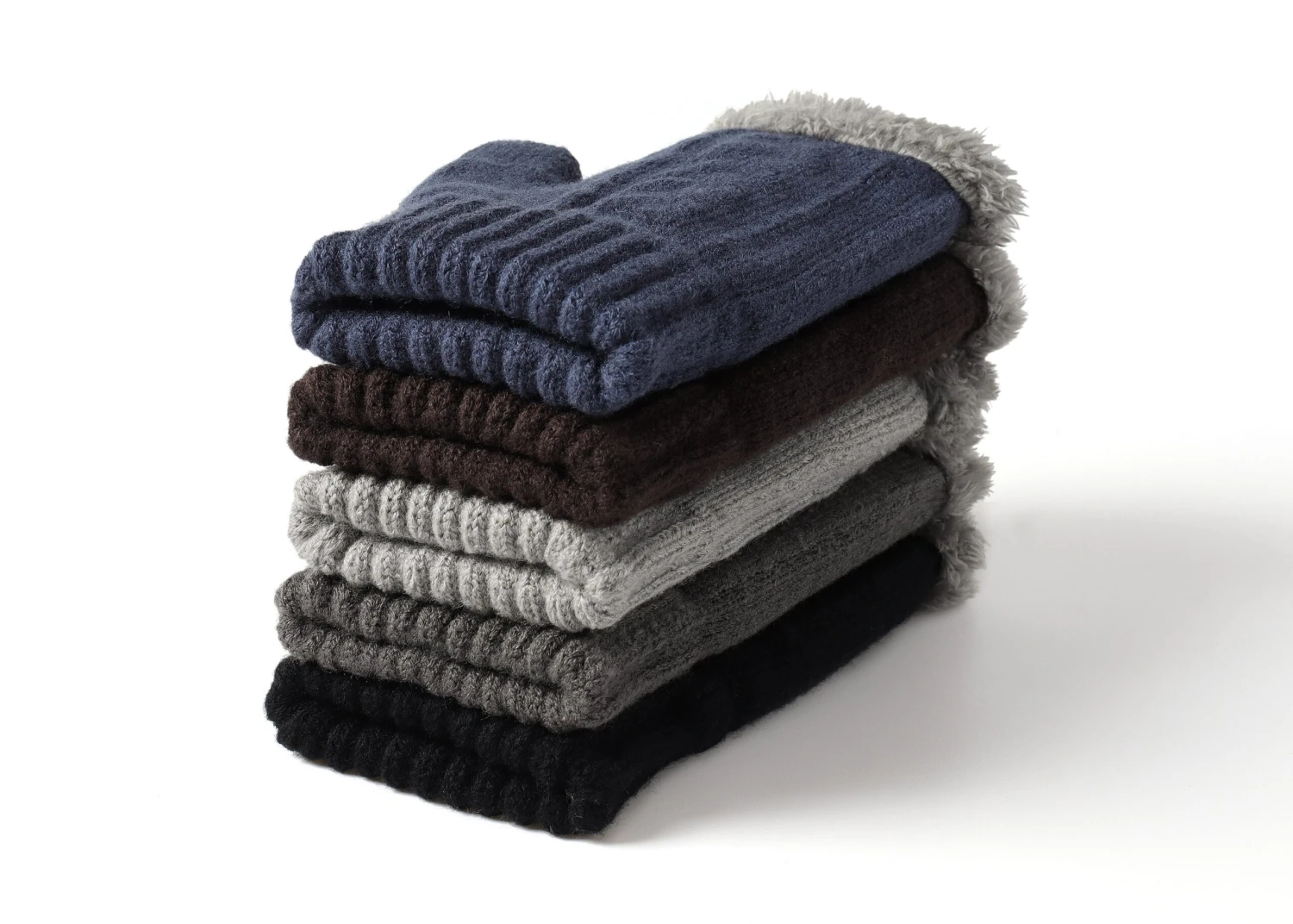 Fingerless Double-layer Ultra Plush Knit Gloves Typing Mittens 4 Fingerless Double-layer Ultra Plush Knit Gloves Typing Mittens - Image 2