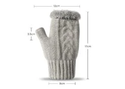 Fingerless Double-layer Ultra Plush Knit Gloves Typing Mittens 24 Fingerless Double-layer Ultra Plush Knit Gloves Typing Mittens -Shoe Store gloves fingerless double layer ultra plush knit gloves 3