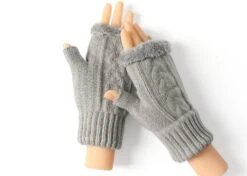 Fingerless Double-layer Ultra Plush Knit Gloves Typing Mittens 29 Fingerless Double-layer Ultra Plush Knit Gloves Typing Mittens -Shoe Store gloves fingerless double layer ultra plush knit gloves 8