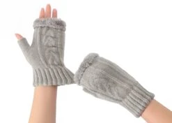 Fingerless Double-layer Ultra Plush Knit Gloves Typing Mittens 30 Fingerless Double-layer Ultra Plush Knit Gloves Typing Mittens -Shoe Store gloves fingerless double layer ultra plush knit gloves 9