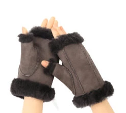 Fluffy Fingerless Sheepskin Wool Mittens -Shoe Store gloves fluffy fingerless sheepskin wool mittens 15