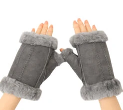 Fluffy Fingerless Sheepskin Wool Mittens -Shoe Store gloves fluffy fingerless sheepskin wool mittens 19