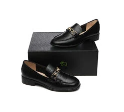 Embossed Leather Loafer Low Block Heels Women Katia 26 Embossed Leather Loafer Low Block Heels Women Katia -Shoe Store heels leather low block heels women katia 11