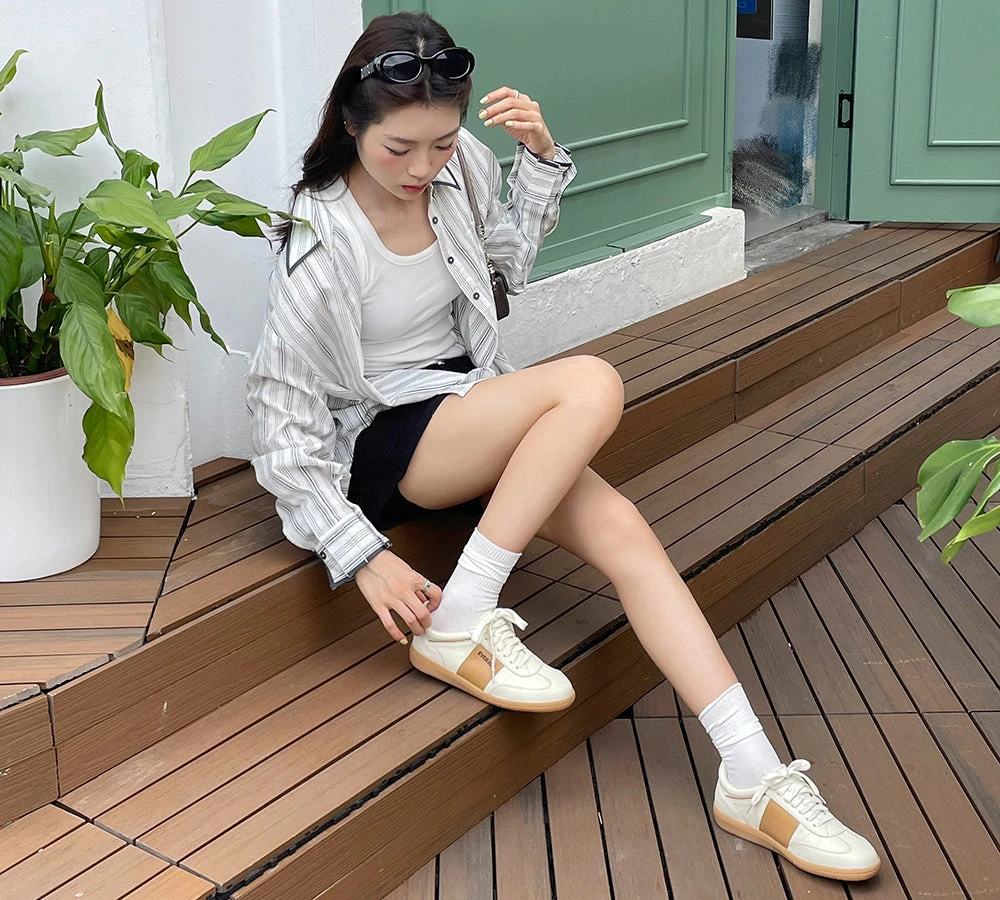 Women Leather Casual Sneakers Edie 4 Women Leather Casual Sneakers Edie - Image 2