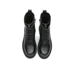 Women Boots Chunky Black Leather Lace Up Boots Cecilia 12 Women Boots Chunky Black Leather Lace Up Boots Cecilia -Shoe Store leather boots chunky black leather women boots cecilia 4