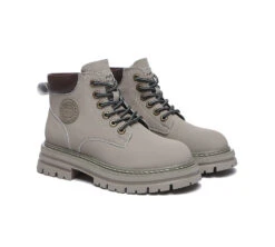 Women Chunky Boots Premium Leather Lace Up Boots Stephanie -Shoe Store leather boots chunky boots lace up women stephanie 10 2a9e4cd8 3b60 4a3c 94d5 4de99ec060cc