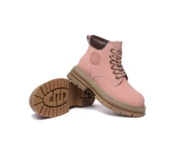 Women Chunky Boots Premium Leather Lace Up Boots Stephanie -Shoe Store leather boots chunky boots lace up women stephanie 4 13598952 53a5 46f1 b7ca 3a638dbfec1b