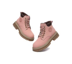 Women Chunky Boots Premium Leather Lace Up Boots Stephanie -Shoe Store leather boots chunky boots lace up women stephanie 7 ccd0c862 391b 4cac a9c4 15d83e1c884a