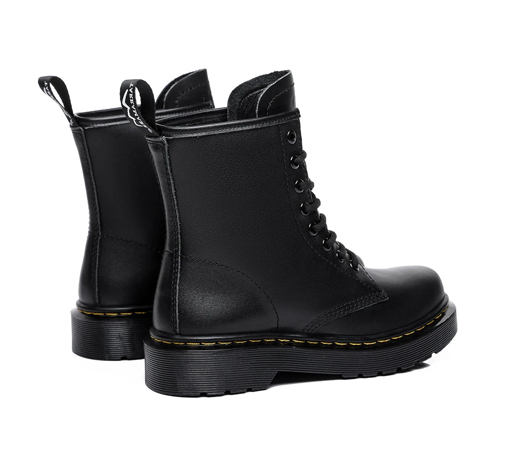 Women Leather Boots Hi Lift Platform Lace Up Boots Simona 8 Women Leather Boots Hi Lift Platform Lace Up Boots Simona - Image 6