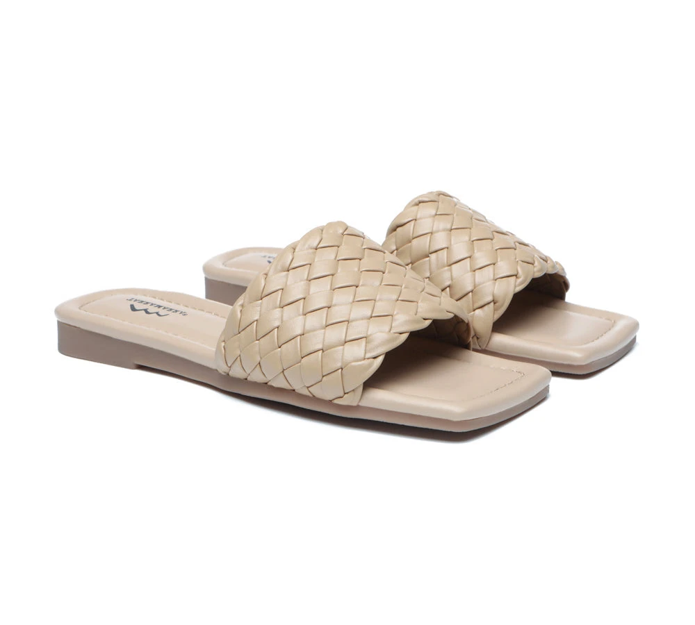 Women Flats Open Square Toe Woven Sandals Taunia 4 Women Flats Open Square Toe Woven Sandals Taunia - Image 2