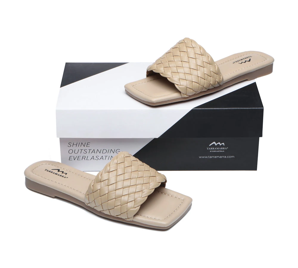 Women Flats Open Square Toe Woven Sandals Taunia 5 Women Flats Open Square Toe Woven Sandals Taunia - Image 3