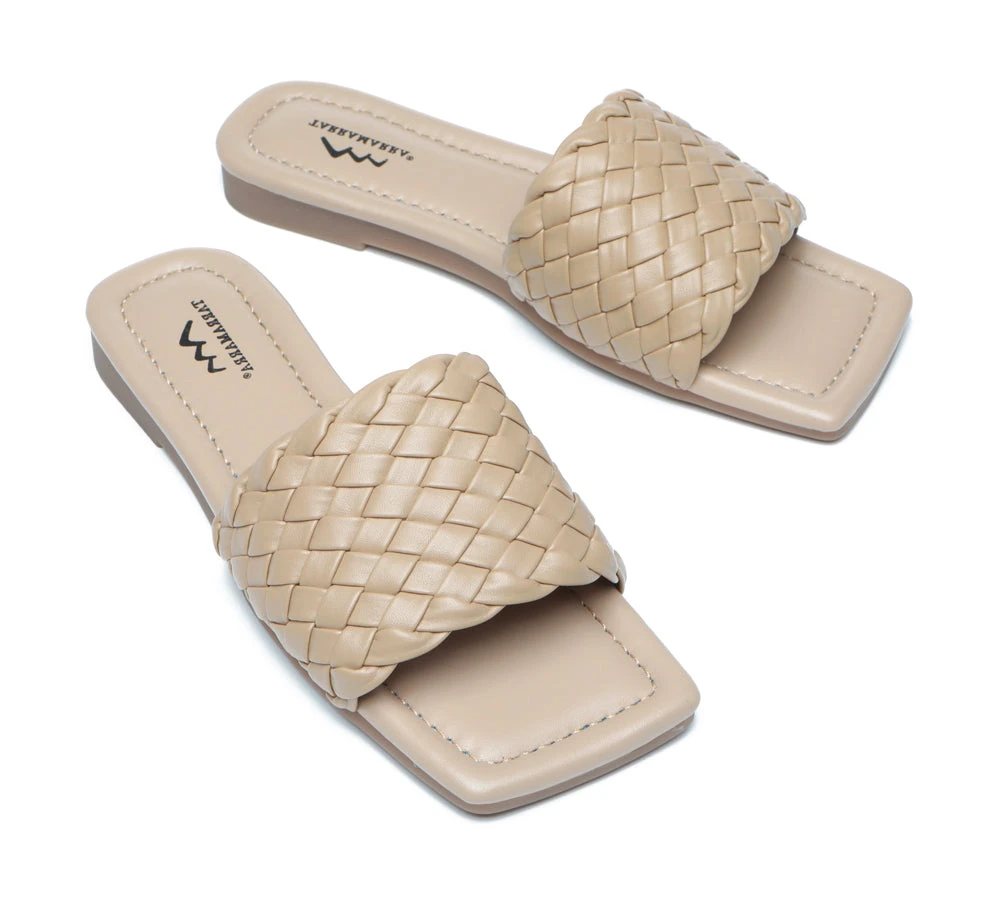 Women Flats Open Square Toe Woven Sandals Taunia 8 Women Flats Open Square Toe Woven Sandals Taunia - Image 6