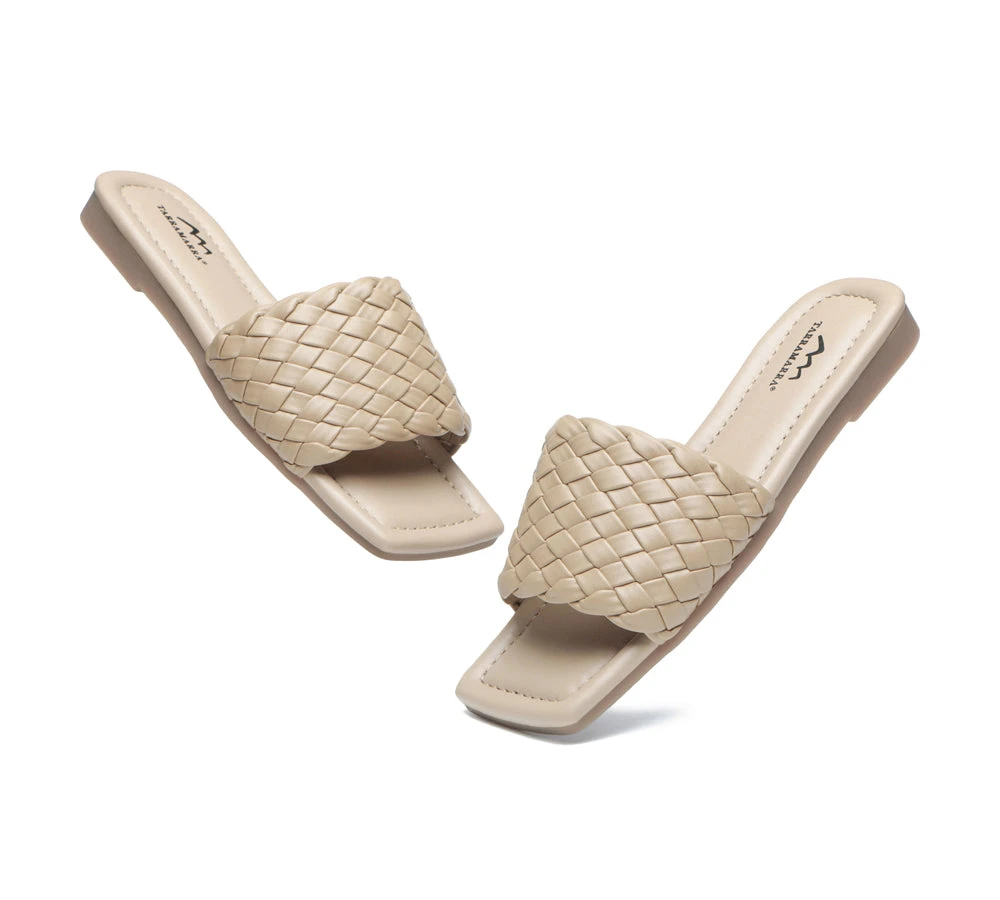 Women Flats Open Square Toe Woven Sandals Taunia 9 Women Flats Open Square Toe Woven Sandals Taunia - Image 7