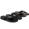 Unisex Leather Slides Thongs Sandals Flats Murphy -Shoe Store slides as murphy unisex leather slides thong 1