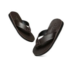 Unisex Leather Slides Thongs Sandals Flats Murphy -Shoe Store slides as murphy unisex leather slides thong 6