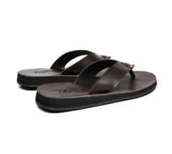 Unisex Leather Slides Thongs Sandals Flats Murphy -Shoe Store slides as murphy unisex leather slides thong 7