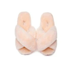 UGG Slides Sheepskin Wool Crossover Fluffy Slides Linty -Shoe Store slides as ugg crossover slides linty 11