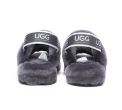 Women Fluffy Slides Sheepskin Wool Slingback Sandals Lonnie -Shoe Store slides as ugg slingback fluffy slides women lonnie 15