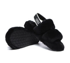 Women Fluffy Slides Sheepskin Wool Slingback Sandals Lonnie -Shoe Store slides as ugg slingback fluffy slides women lonnie 21