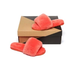 UGG Slippers Women Sheepskin Wool Fluffy Slides Nala -Shoe Store slides as ugg slipper fluffy slides nala 16