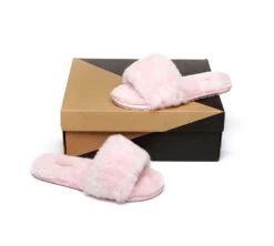 UGG Slippers Women Sheepskin Wool Fluffy Slides Nala -Shoe Store slides as ugg slipper fluffy slides nala 23