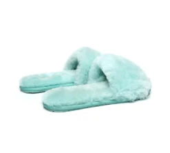 UGG Slippers Women Sheepskin Wool Fluffy Slides Nala -Shoe Store slides as ugg slipper fluffy slides nala 34