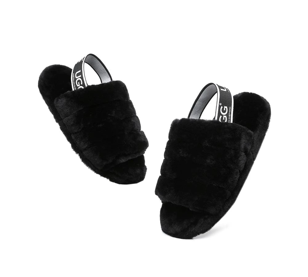 Women Fluffy Slide Sheepskin Wool Nonslip Sandals Puffy 20 Women Fluffy Slide Sheepskin Wool Nonslip Sandals Puffy - Image 18