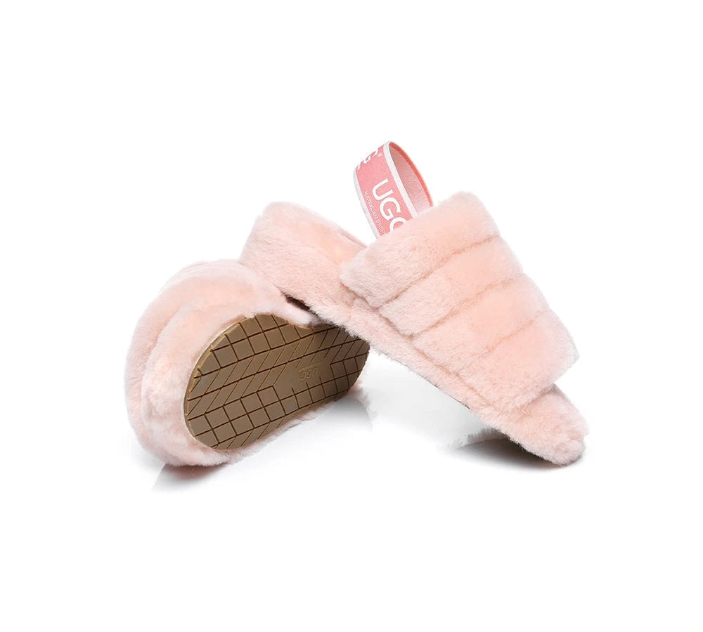Women Fluffy Slide Sheepskin Wool Nonslip Sandals Puffy 6 Women Fluffy Slide Sheepskin Wool Nonslip Sandals Puffy - Image 4