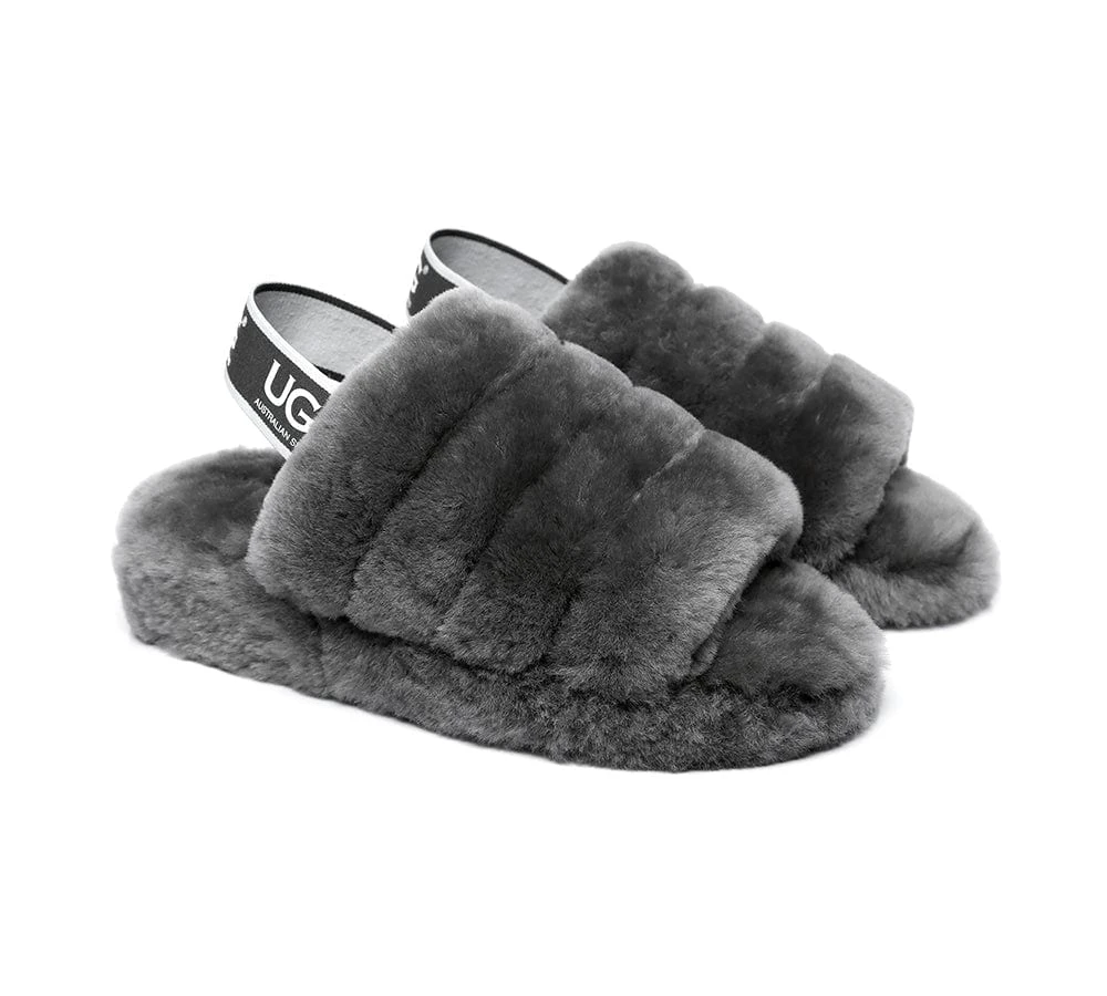 Women Fluffy Slide Sheepskin Wool Nonslip Sandals Puffy 11 Women Fluffy Slide Sheepskin Wool Nonslip Sandals Puffy - Image 9