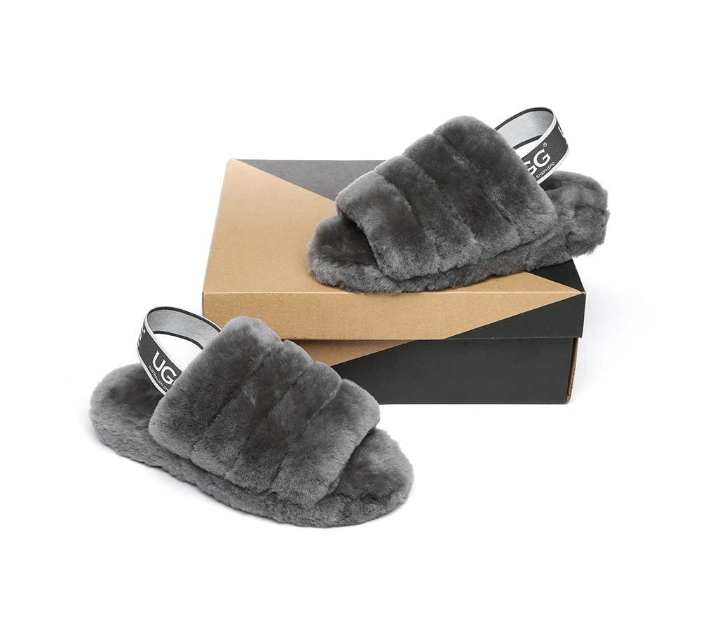 Women Fluffy Slide Sheepskin Wool Nonslip Sandals Puffy 13 Women Fluffy Slide Sheepskin Wool Nonslip Sandals Puffy - Image 11