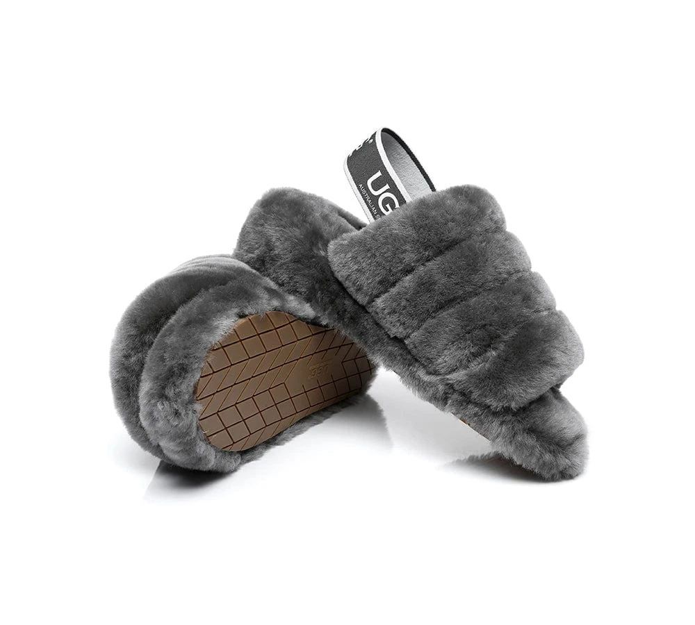 Women Fluffy Slide Sheepskin Wool Nonslip Sandals Puffy 12 Women Fluffy Slide Sheepskin Wool Nonslip Sandals Puffy - Image 10