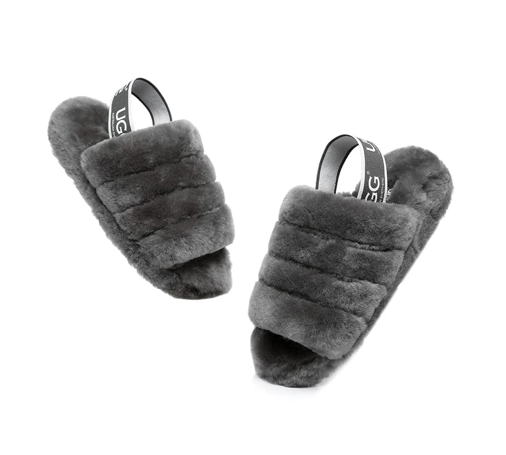 Women Fluffy Slide Sheepskin Wool Nonslip Sandals Puffy 14 Women Fluffy Slide Sheepskin Wool Nonslip Sandals Puffy - Image 12
