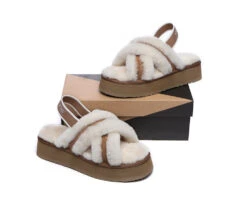 UGG Slides Women High Platform Cross-Over Fluffy Sandals Aditi 26 UGG Slides Women High Platform Cross-Over Fluffy Sandals Aditi -Shoe Store slides as ugg women high platform cross over fluffy slides aditi 10