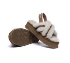 UGG Slides Women High Platform Cross-Over Fluffy Sandals Aditi 25 UGG Slides Women High Platform Cross-Over Fluffy Sandals Aditi -Shoe Store slides as ugg women high platform cross over fluffy slides aditi 11
