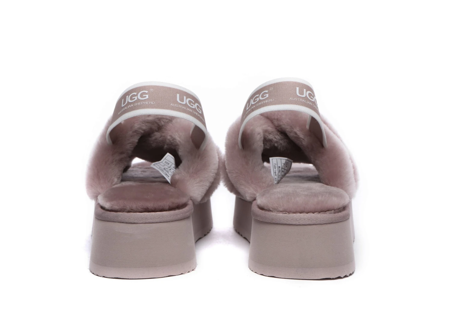 UGG Slides Women High Platform Cross-Over Fluffy Sandals Aditi 17 UGG Slides Women High Platform Cross-Over Fluffy Sandals Aditi - Image 15