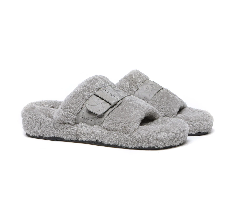 UGG Women Slides Curly Sheepskin Wool Slip-on Sandals Flats Croft 17 UGG Women Slides Curly Sheepskin Wool Slip-on Sandals Flats Croft - Image 15