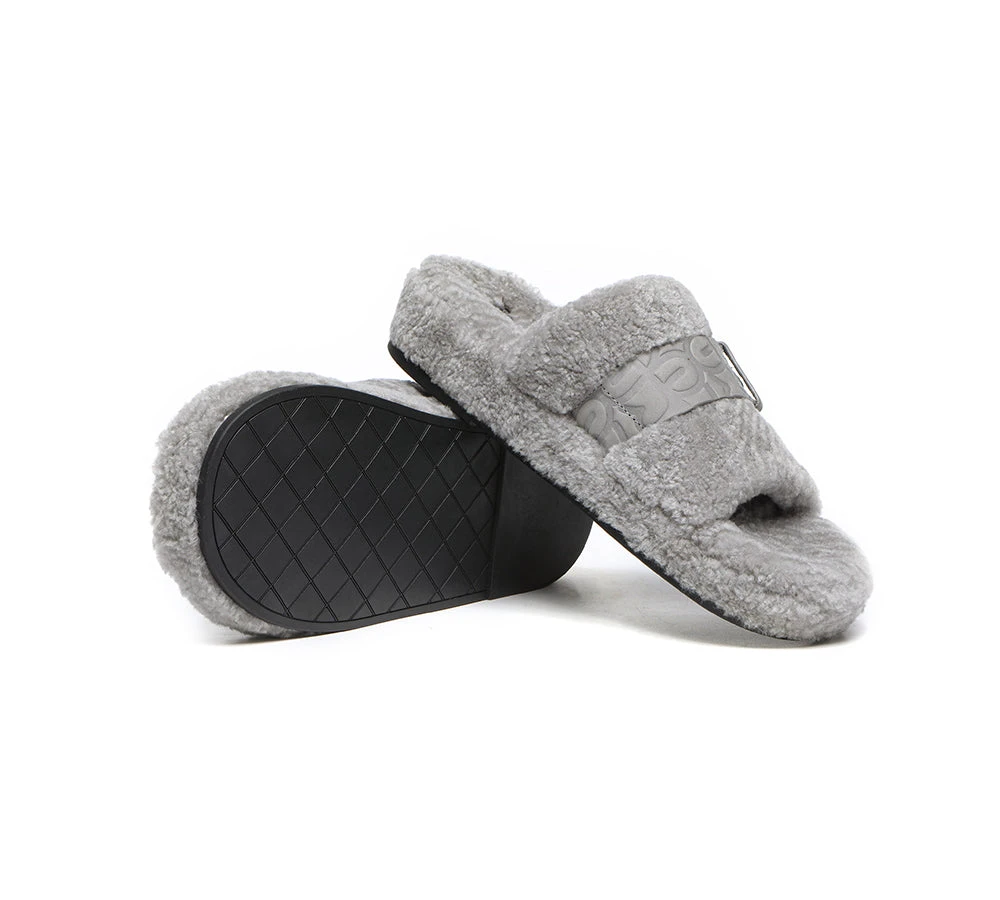UGG Women Slides Curly Sheepskin Wool Slip-on Sandals Flats Croft 18 UGG Women Slides Curly Sheepskin Wool Slip-on Sandals Flats Croft - Image 16