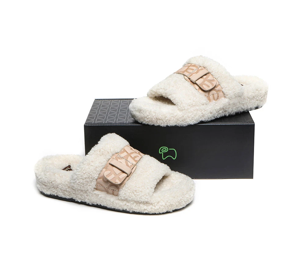 UGG Women Slides Curly Sheepskin Wool Slip-on Sandals Flats Croft 7 UGG Women Slides Curly Sheepskin Wool Slip-on Sandals Flats Croft - Image 5