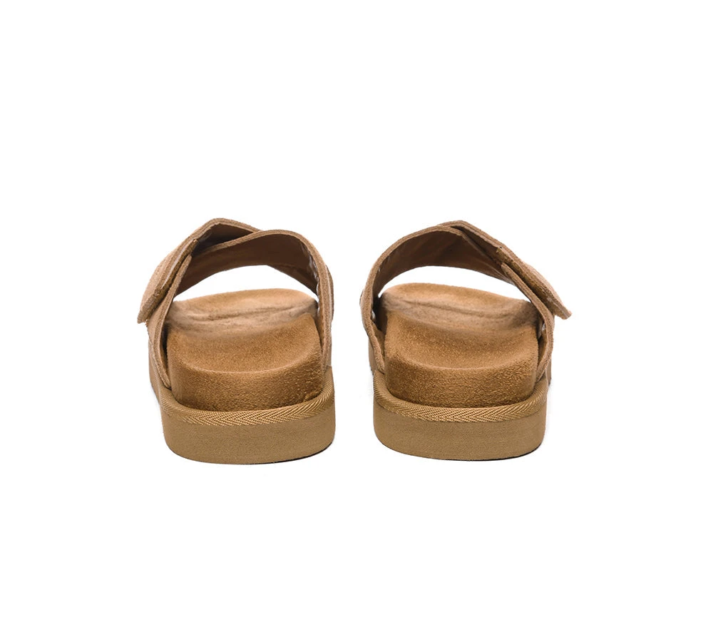 Women Sandals Suede Adjustable Crossover Slip-on Summer Slides Lilac 10 Women Sandals Suede Adjustable Crossover Slip-on Summer Slides Lilac - Image 8