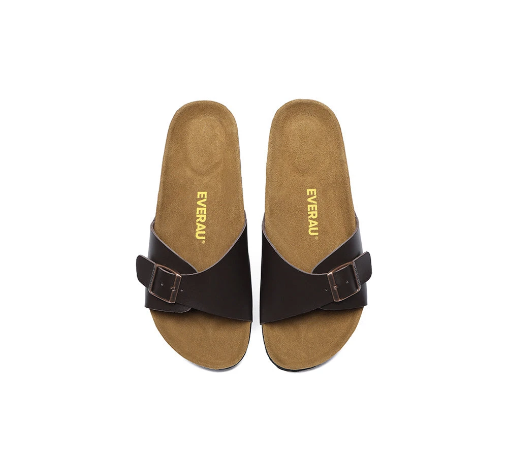 Women Men Leather Adjustable Embossed Summer Beach Charms Walk Sandal Slides 14 Women Men Leather Adjustable Embossed Summer Beach Charms Walk Sandal Slides - Image 12