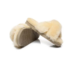 UGG Slides Women Fluffy Cross Slides Sandals Leanna Scuff 25 UGG Slides Women Fluffy Cross Slides Sandals Leanna Scuff -Shoe Store slides leanna women fluffy crossover slides 18