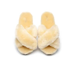UGG Slides Women Fluffy Cross Slides Sandals Leanna Scuff 28 UGG Slides Women Fluffy Cross Slides Sandals Leanna Scuff -Shoe Store slides leanna women fluffy crossover slides 19