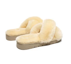 UGG Slides Women Fluffy Cross Slides Sandals Leanna Scuff 29 UGG Slides Women Fluffy Cross Slides Sandals Leanna Scuff -Shoe Store slides leanna women fluffy crossover slides 21